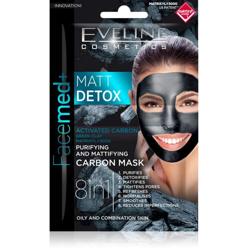 Facemed+ Matt Detox Purifying&mattifying Carbon Mask 2x5ml  