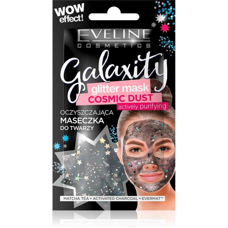 EVELINE Eveline Glitter Mask 10ML Μαύρο 