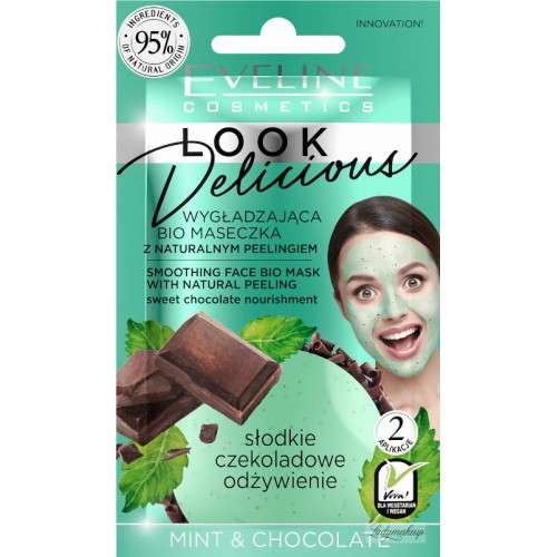 EVELINE Look Delicious Smoothing Face Bio Mask Mint & Chocolate  