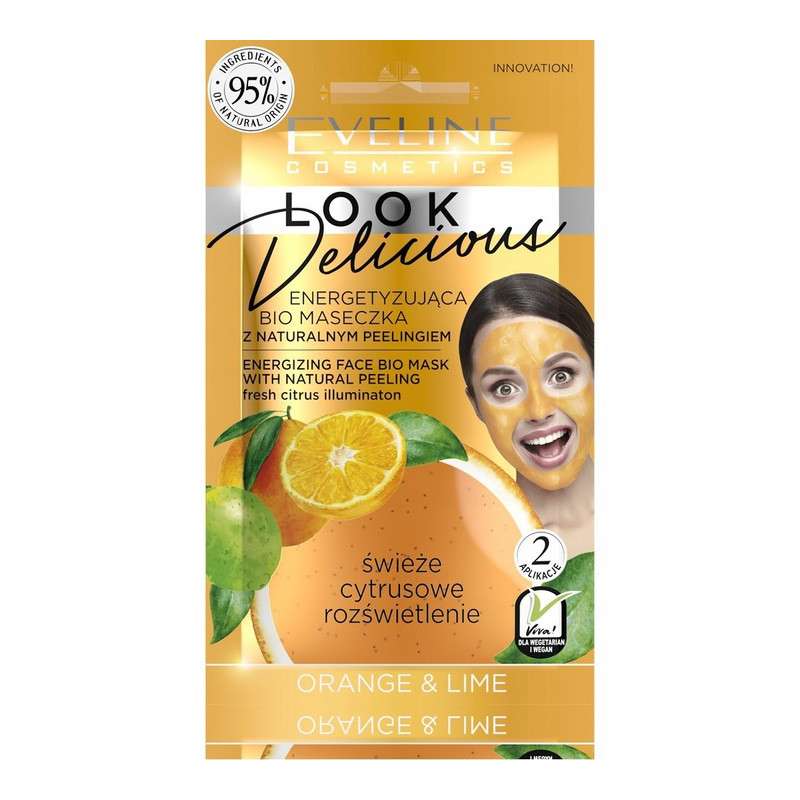 EVELINE Look Delicious Energizing Face Bio Mask Orange & Lime  